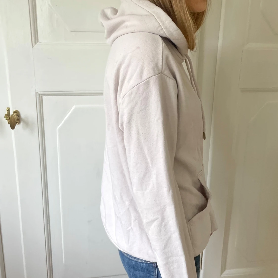 Rosa/vit hoodie  - 90