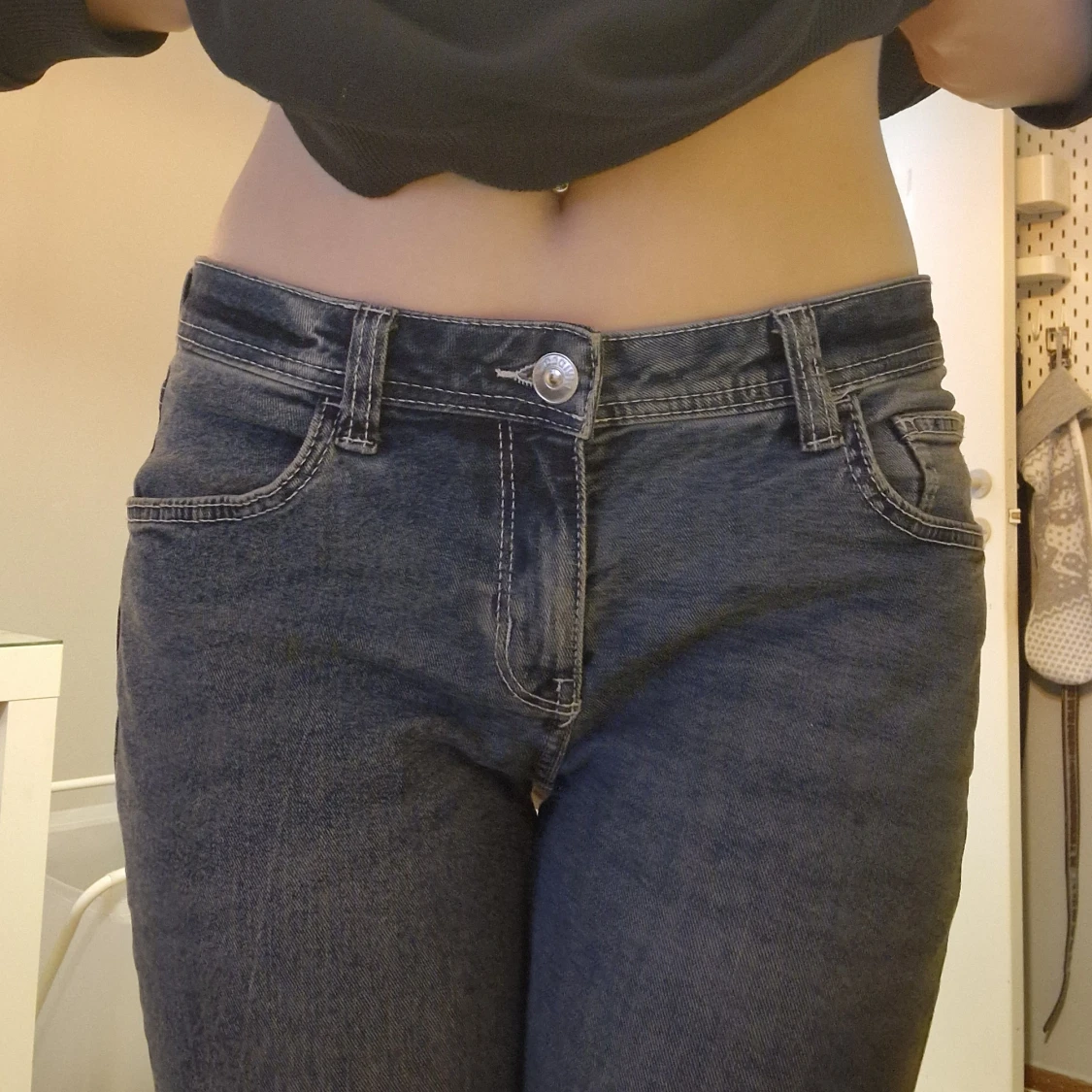 Blå bootcut jeans från Devided H&M - 92