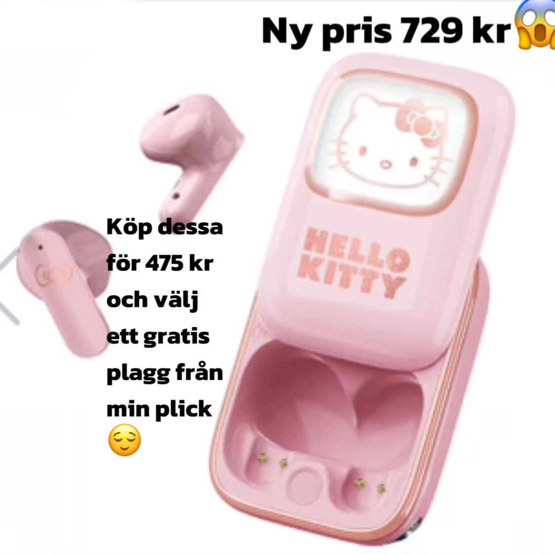 Köp dessa och få ett gratis plagg! Hello Kitty hörlurar!🌸