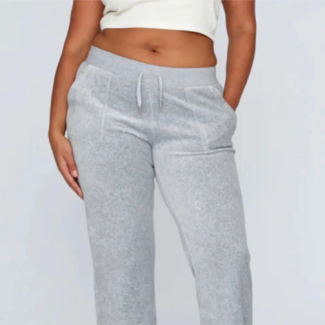 Grå juicy byxor - 1