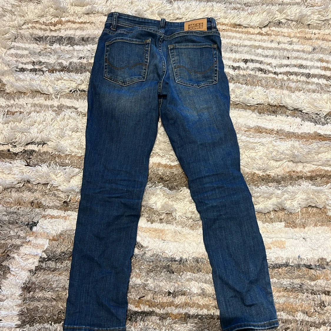 Blå jeansbyxor för ungdomar - 1