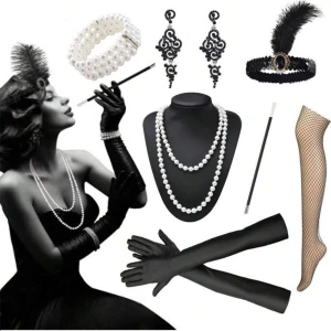 Gatsby/Flapper utklädnad - Säljer accessoarer till flapper/gatsby utklädnad till halloween☺️ Perfekt om man ej hinner beställa till denna helg! Tryck gärna på köp nu.