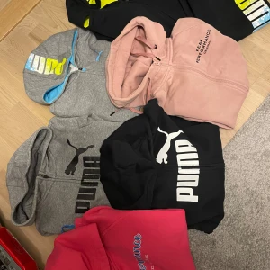 Märkeskoftor - 1. Puma set, 2 koftor plus 1 byxa, stl 164, passar S. 2. 2 st Puma koftor, stl 164, passar S. 3. Peak Perfermance kofta stl xs, tröja passar s/m.  Hör av er vid intresse 👍600 för allt