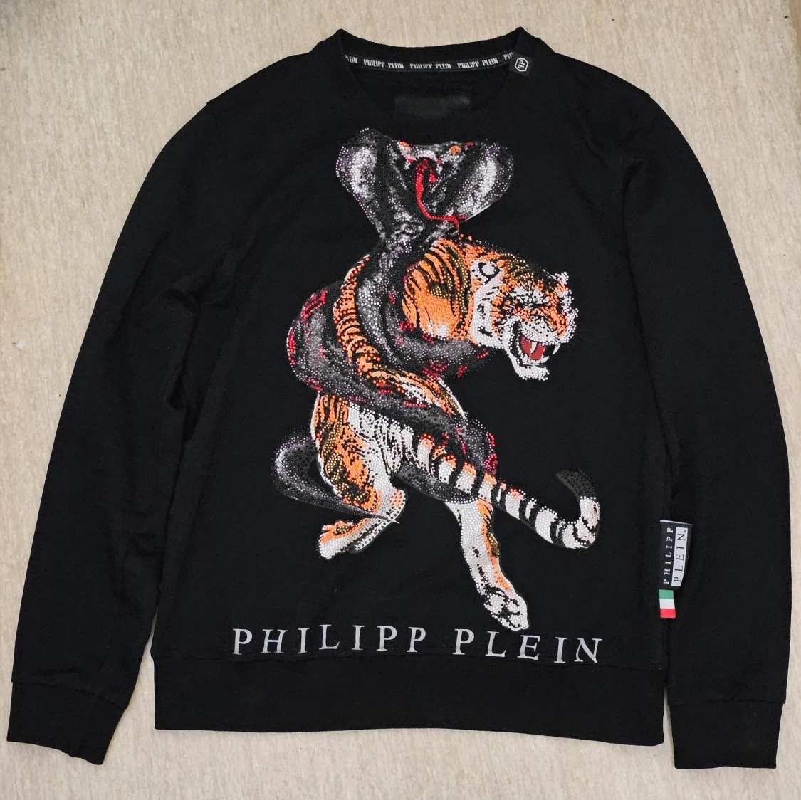 Svart tröja med tiger- och ormtryck från Philipp Plein - 91