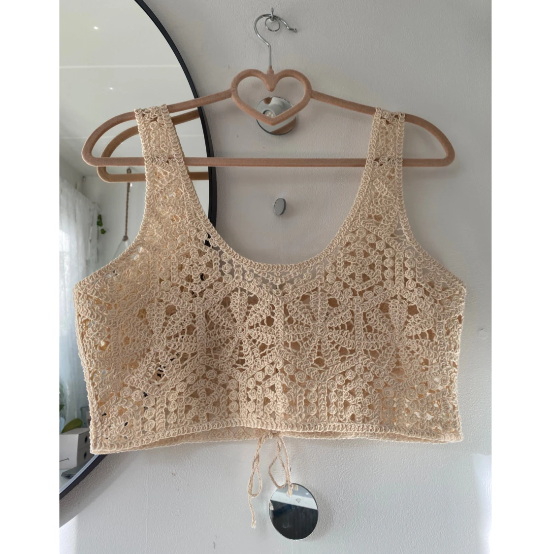 Virkad topp vit - 90