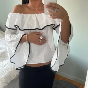 Zara topp - Jätte fin topp från zara, säljer då den inte kommer till användning, den är i nyskick ❤️skriv för frågor eller fler bilder (Lånad bild)