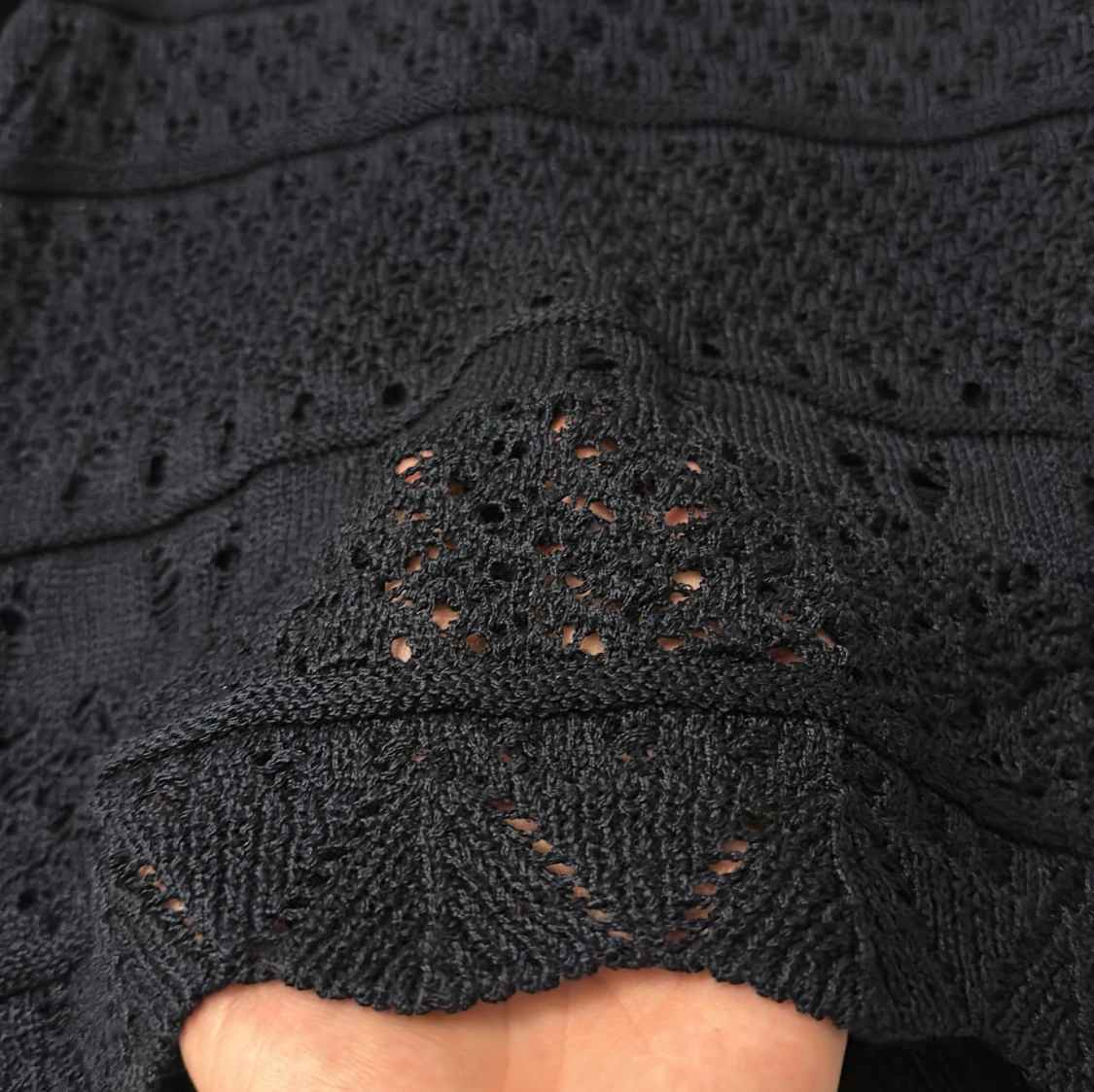 Mörkblå stickad topp - 1