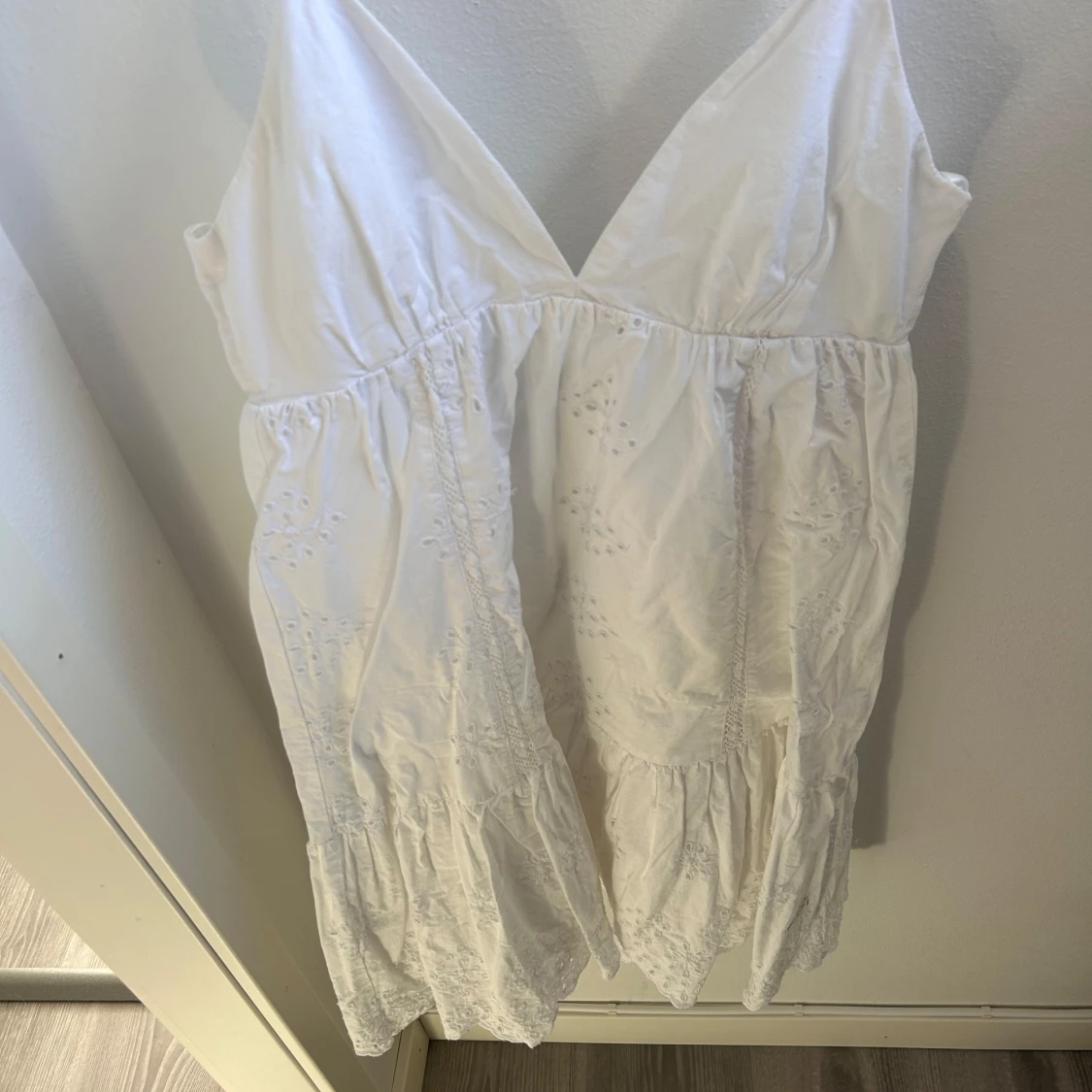 Vit sommar klänning - 90