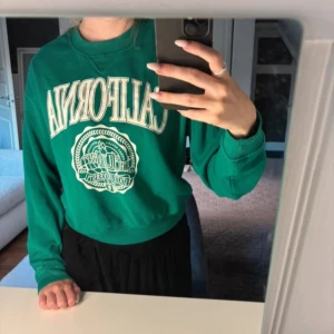 Grön sweatshirt  - Grön sweatshirt med tryck. Använd endast ett fåtal gånger, jättefin färg!🫶🏻