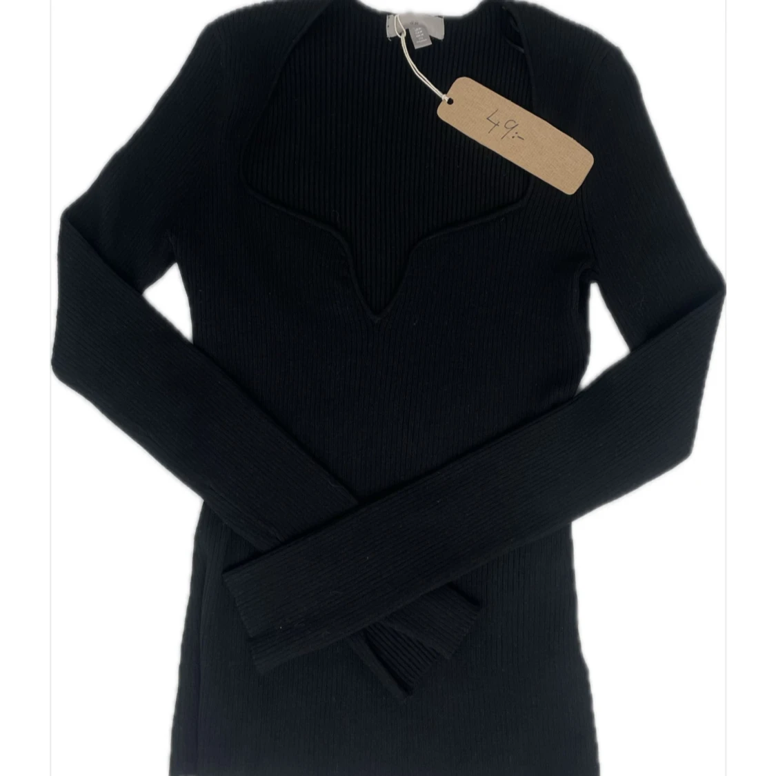 Fin långärmad stickad tröja