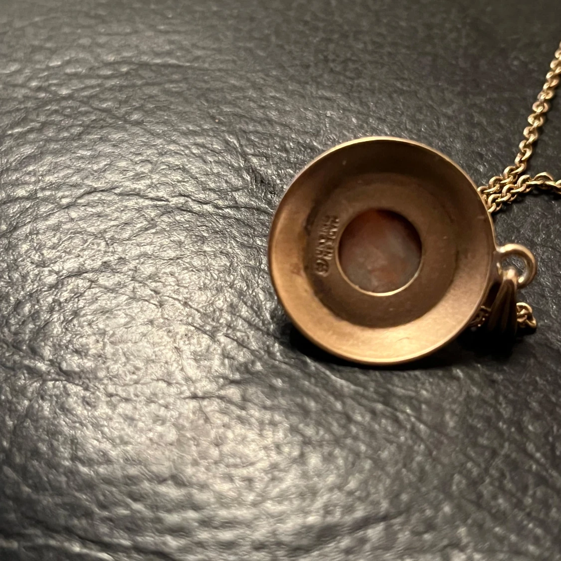 Nordic VintageKalevala Koru - Classic Bronze and Granite Necklace - Finland - 92