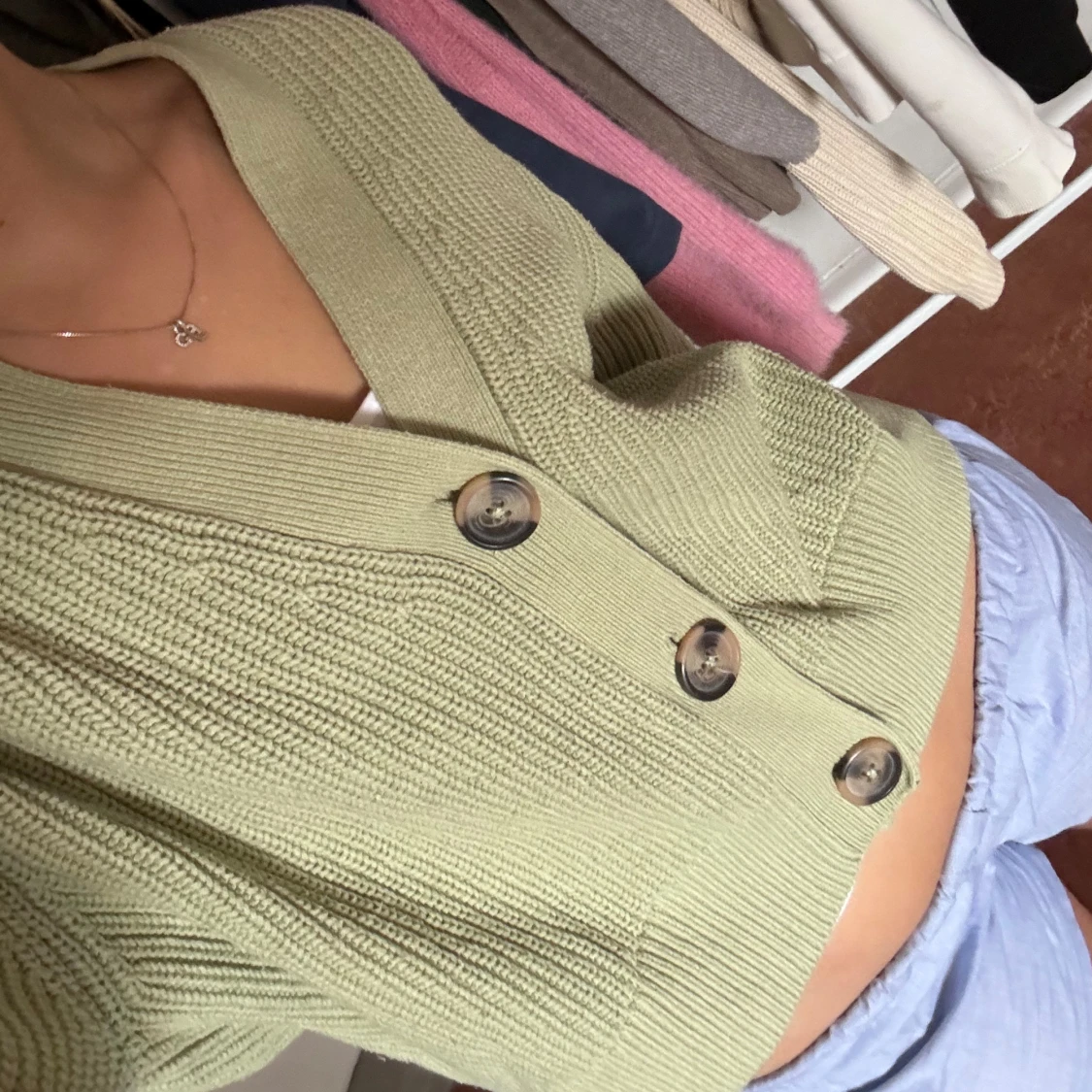 Grön Cardigan  - 90