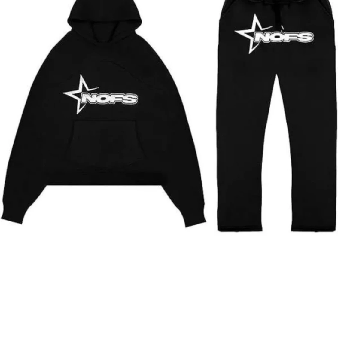 Svart hoodie med NOFS-logga - 90