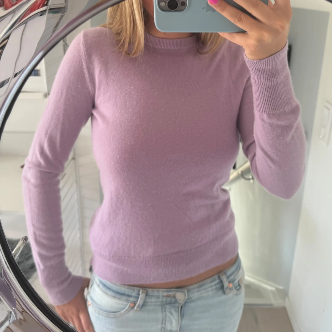 Ljuslila kashmir tröja - 1
