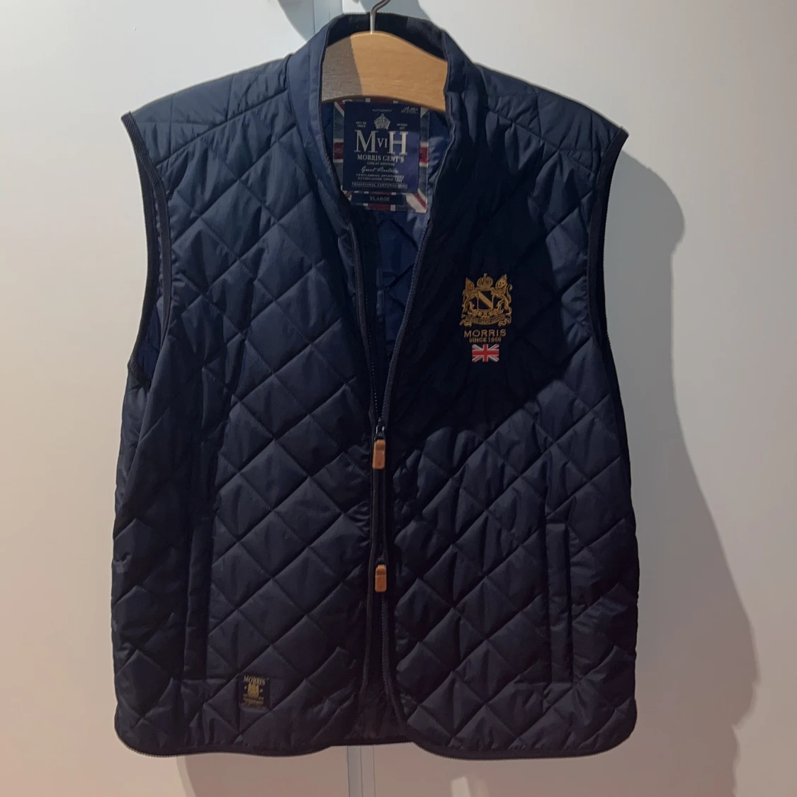 Blå quiltad väst från Morris - 3