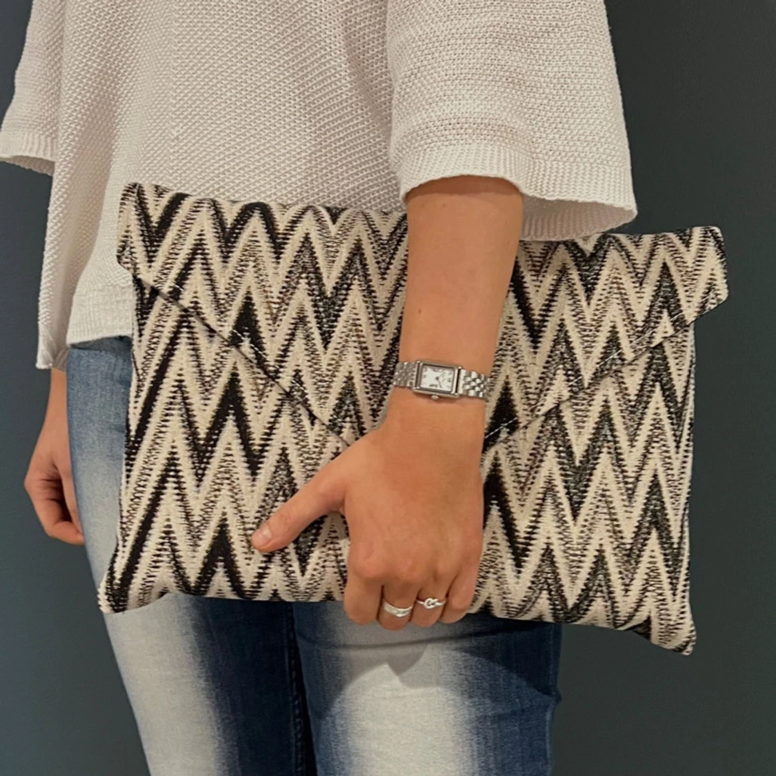 Zickzack-mönstrad datorfodral - 3