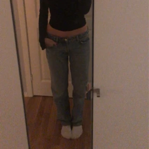 Low waist Gina jeans - Säljer ett par klassiska blå low waist jeans från Perfect Jeans. De har en straight passform och är perfekta för en avslappnad stil. 