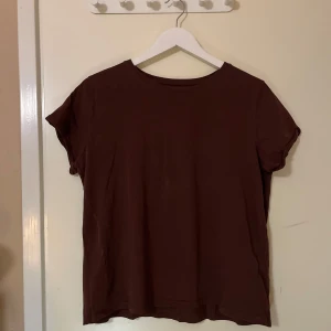 Brun/vinröd  t-shirt  - Säljer en enkel och stilren brun/vinröd  t-shirt från FSBN Sister. T-shirten har en klassisk rund hals och korta ärmar, perfekt för en avslappnad look. Tillverkad i Bangladesh.