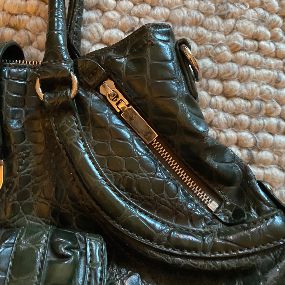 Mörkgrön handväska - 3