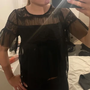 spets blus  - super snygg svart spetsblus från only. Älskar den men behöver pengar så säljer. Använd sparsamt och inga defekter eller annat. Skriv om ni har frågor💕💕