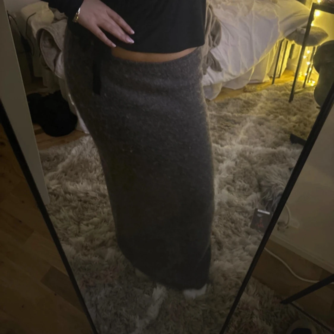 GråBrun långkjol från Gina Tricot - 90