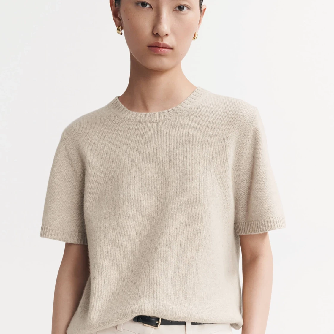 Soft Goat T-shirt beige - 90