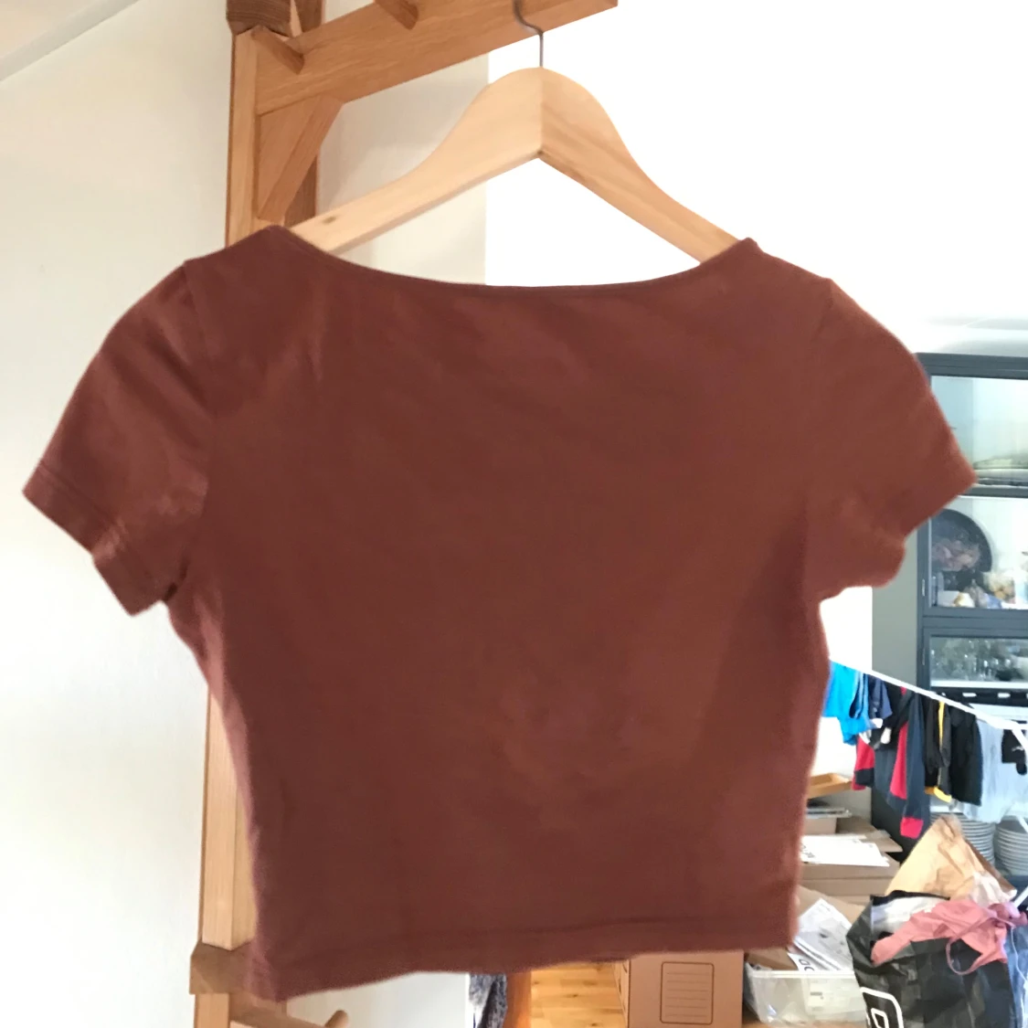 Brun croppad topp - 90