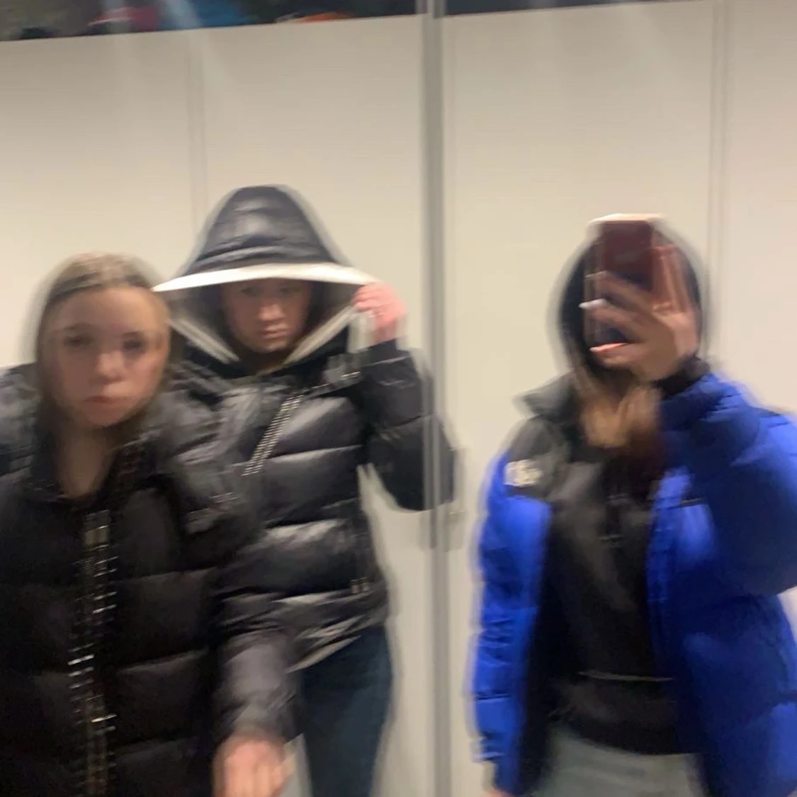 Blå pufferjacka  - 90