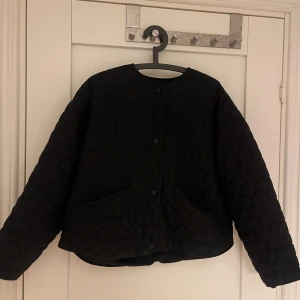 Svart quiltad jacka från Zara - Säljer en svart quiltad jacka från Zara i storlek M. Jackan har en rund halsringning och knäpps med knappar framtill. Perfekt för höst men även våren!🥰 köpt för 500kr! Priset kan diskuteras!