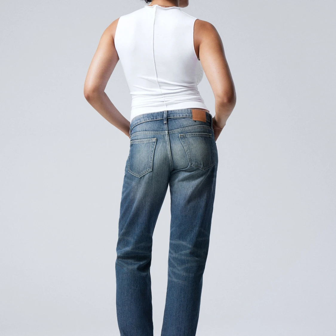 Weekday arrow low straight jeans mine blue - 92
