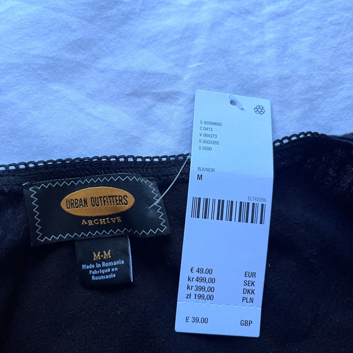 Svart mini kjol - 91