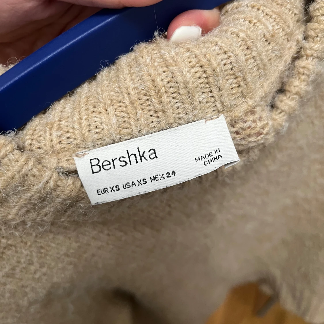 Beige stickad tröja från Bershka - 3