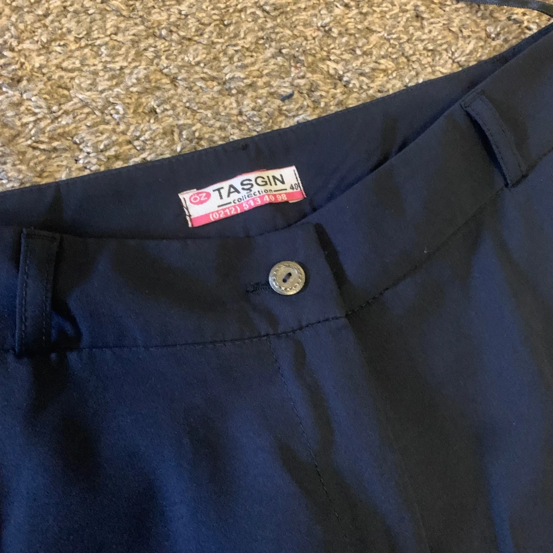 Marinblåa kostymbyxor - 91