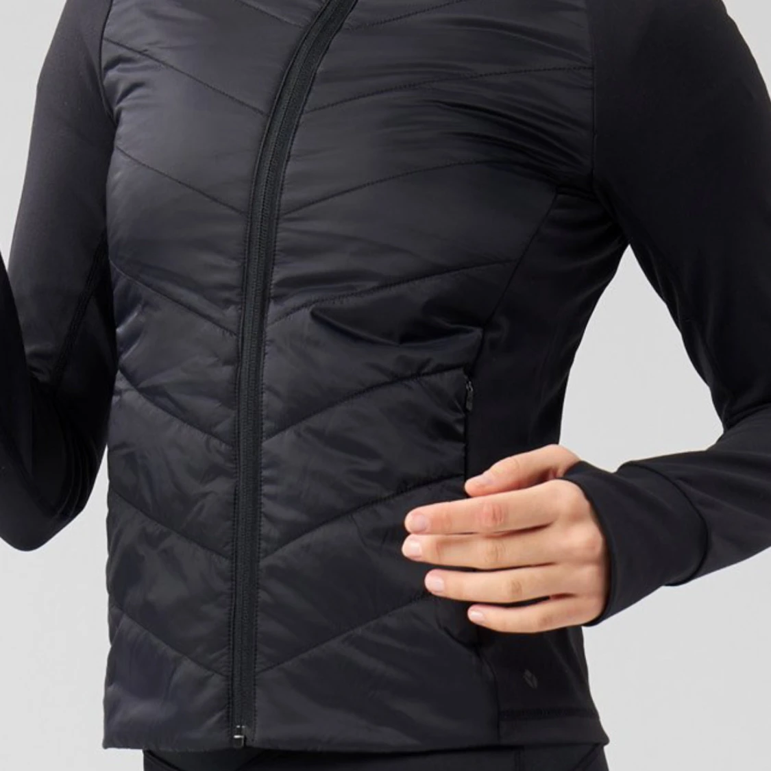 Svart quiltad jacka - 90