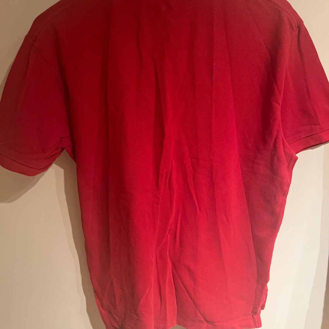 Röd kortärmad pikétröja från Ralph Lauren - 90