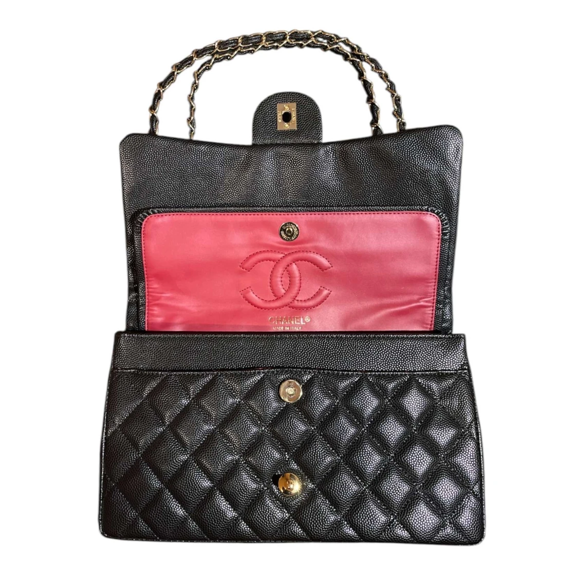 Svart quiltad axelväska  - 2