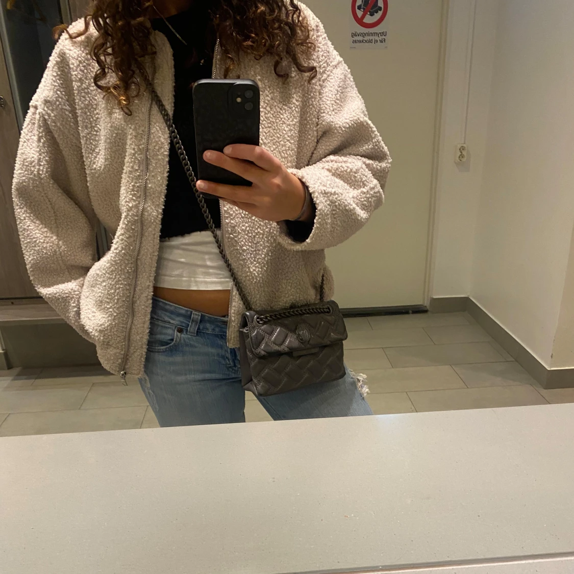 Beige teddyjacka - 3