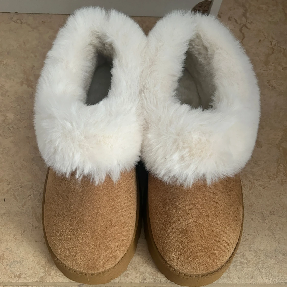 Bruna ugs med vit päls