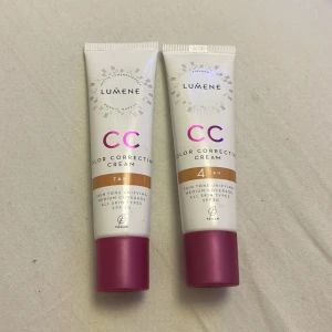 Lumene CC cream - Jag säljer 2 stycken cc creams från Lumene i färgen tan.💕 Dem har medium täckning och ger ett glittrigt resultat.💕 Jag säljer dem för att dem var för mörka på mig. Dem är veganska också.💐 Jag säljer 1 för 100 och båda för 160kr💕aldrig använda💞