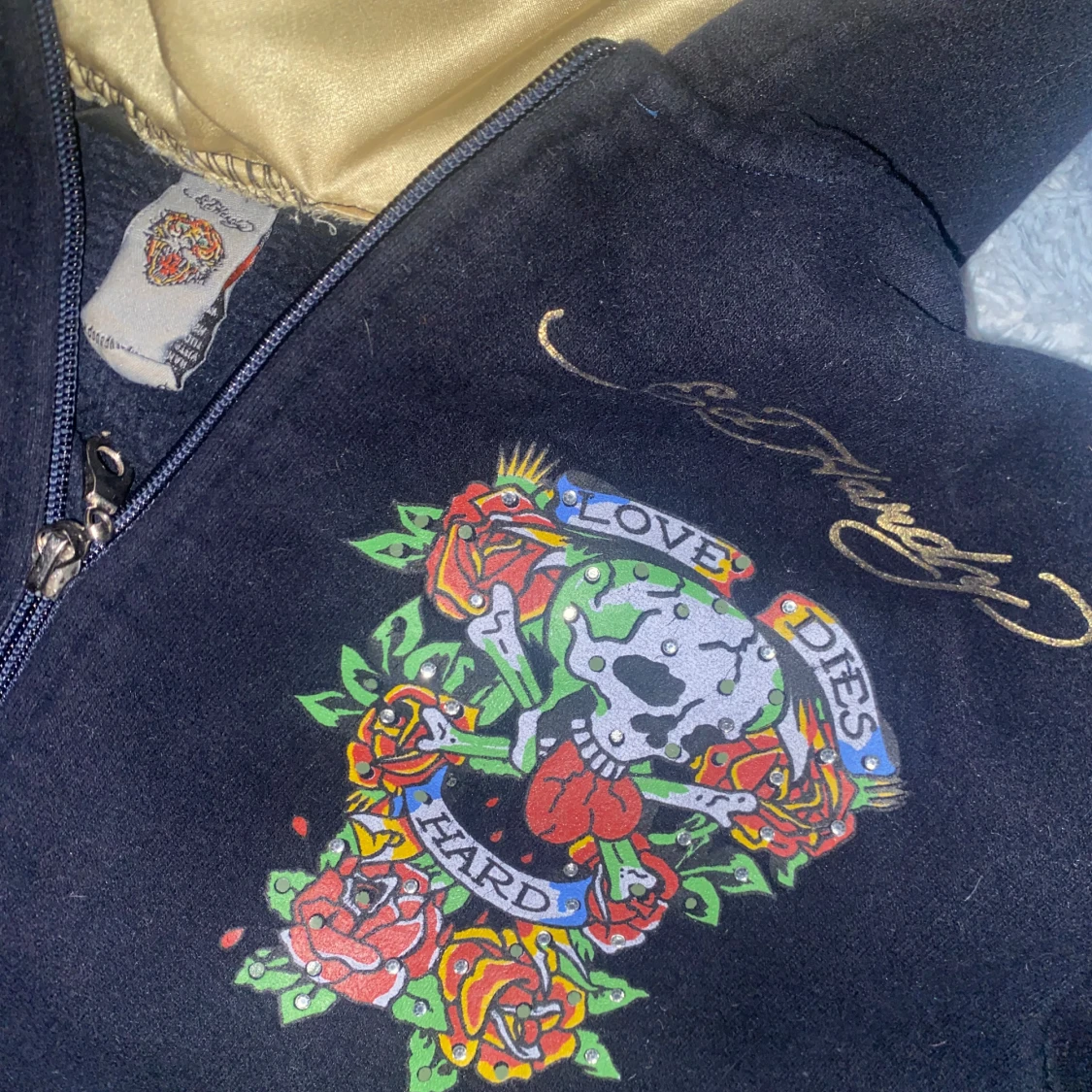 Svart hoodie från Ed Hardy - 90