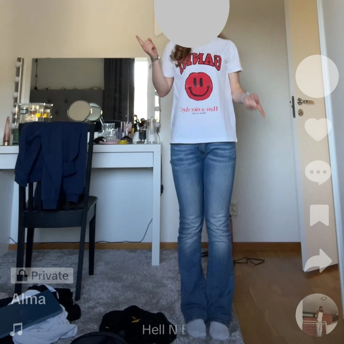 lågmidjade jeans - 90