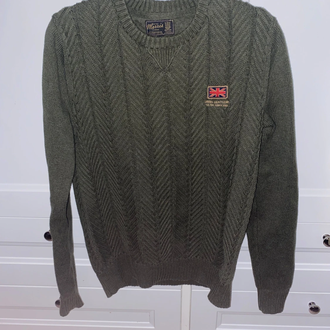 Grön stickad tröja från Morris