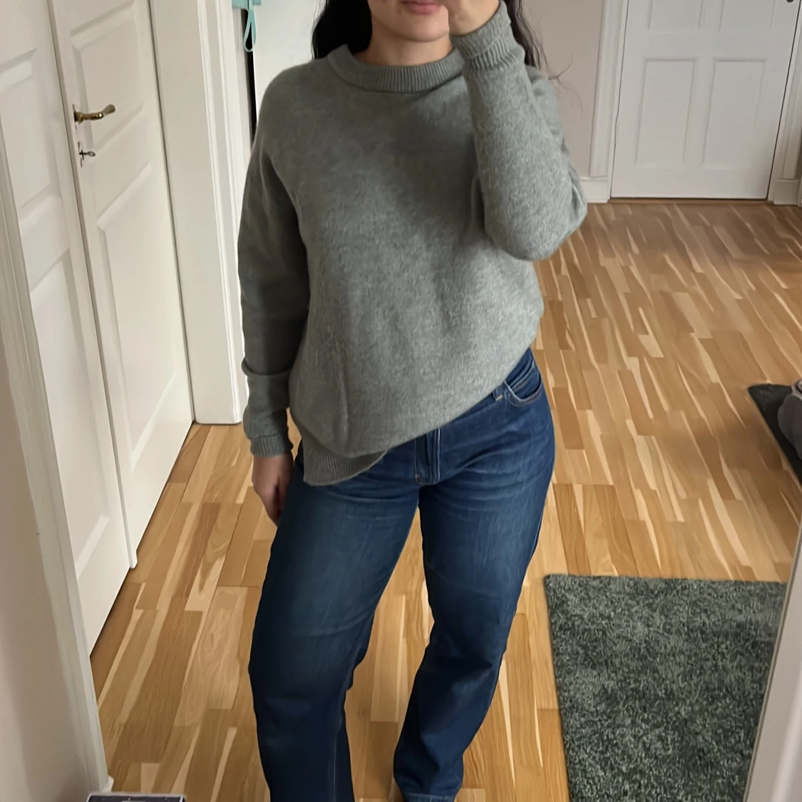 Grön stickad tröja från Amisu