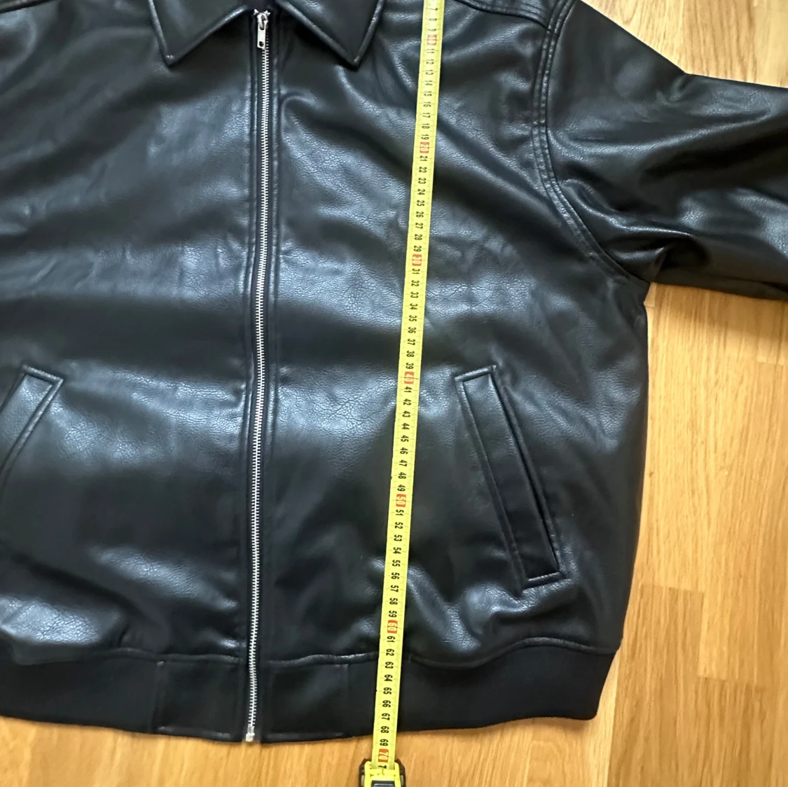 Läderjacka i ”fuskläder” boxy baggy oversized vintage retro y2k - 27