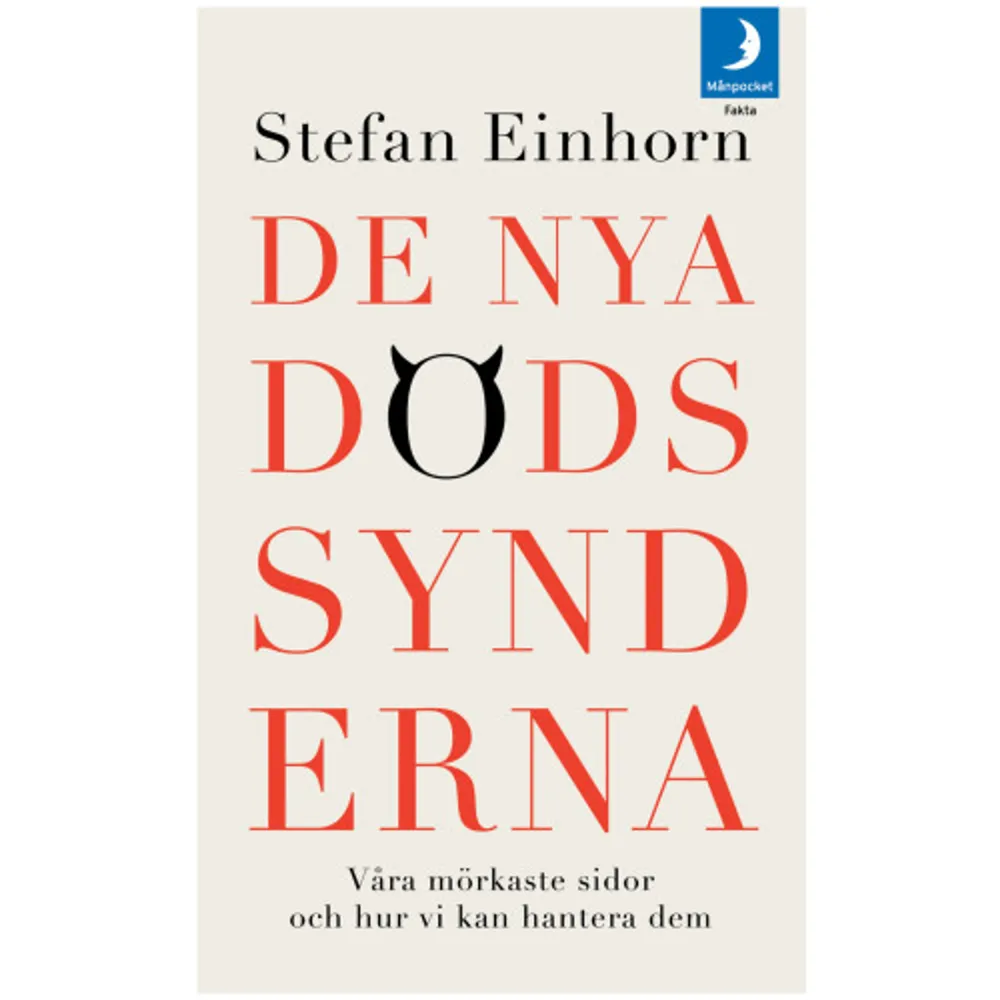 För snart tio år sedan kom Stefan Einhorns bok Konsten att vara snäll som handlade om betydelsen av att vara en god medmänniska, och har sålts i över 350 000 exemplar samt översatts till 17 språk. Nu återkommer Einhorn till frågorna om gott och ont, men ur ett helt annat perspektiv. I De nya dödssynderna tar han ett helhetsgrepp på de egenskaper som svenska folket anses vara de sämsta. De klassiska sju dödssynderna, högmod, vällust, frosseri, girighet, lättja, vrede och avund har sitt ursprung i den katolska kyrkan och nedtecknades för över 1 500 år sedan. Men de har överlevt och än idag figurerar de i olika sammanhang inom film, litteratur och reklam. Men vilka egenskaper anses idag vara dödssynder och skiljer de sig från de ursprungliga? Efter en brett upplagd opinionsundersökning med över tusen personer, djupintervjuer och samtal med en expertpanel visar det sig att de flesta gamla dödssynderna har ersatts av nya. Einhorn presenterar de överraskande resultaten och illustrerar dem med belysande exempel och träffande historier ur sitt rika liv livet. Einhorn slår fast att om vi vill hantera våra dåliga sidor måste vi bli medvetna om att vi har dem och skriver: ”Vi måste bevaka våra mörka sidor och sträva efter att släppa fram våra goda. Insatserna är stora, vår egen lycka och mänsklighetens överlevnad, och det enda vi alla till slut kan göra är vårt bästa.”    Format Pocket   Omfång 212 sidor   Språk Svenska   Förlag Månpocket   Utgivningsdatum 2015-11-12   Medverkande Patrik Lindvall   ISBN 9789175034560  . Böcker.