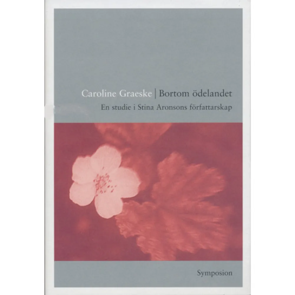 Stina Aronson (1892-1956) är på många sätt en särling i den svenska litteraturhistorien, en originell författarbegåvning som sällan ägnas något större utrymme i litterära historieböcker. Ofta har hon blivit betraktad som en provinsförfattare av eftervärlden och hennes texter har oavkortat sammankopplats med det norrländska landskapet. Men vad händer när man rör sig bortom ödelandet? På vilka andra sätt kan man se på Aronsons författarskap?    Format Inbunden   Omfång 277 sidor   Språk Svenska   Förlag Brutus Östlings bokf Symposion   Utgivningsdatum 2003-07-01   ISBN 9789171396129  . Böcker.