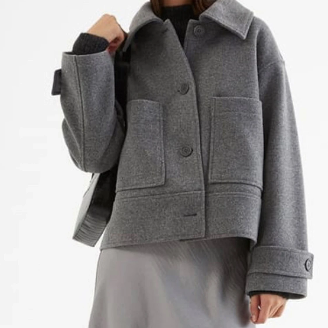 Grå höst kappa - 90