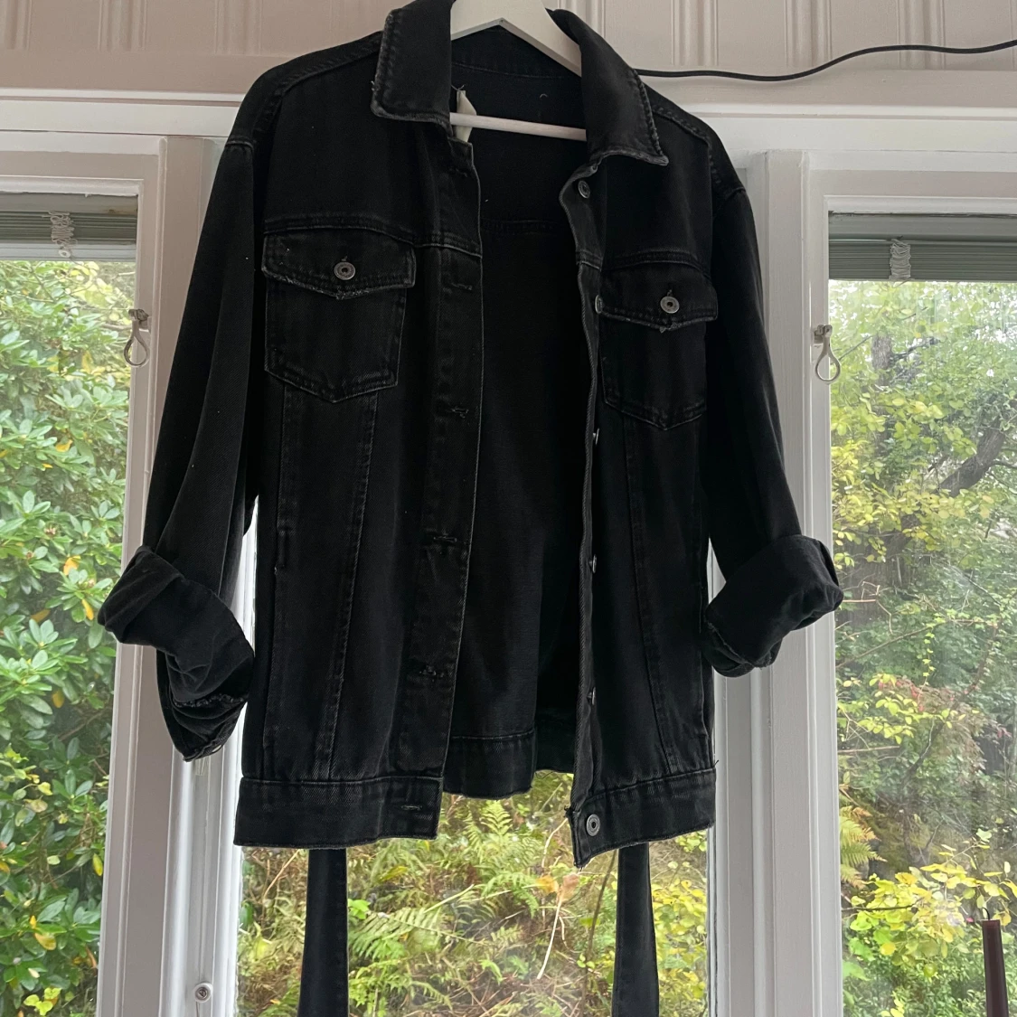 Svart jeans oversize jacka