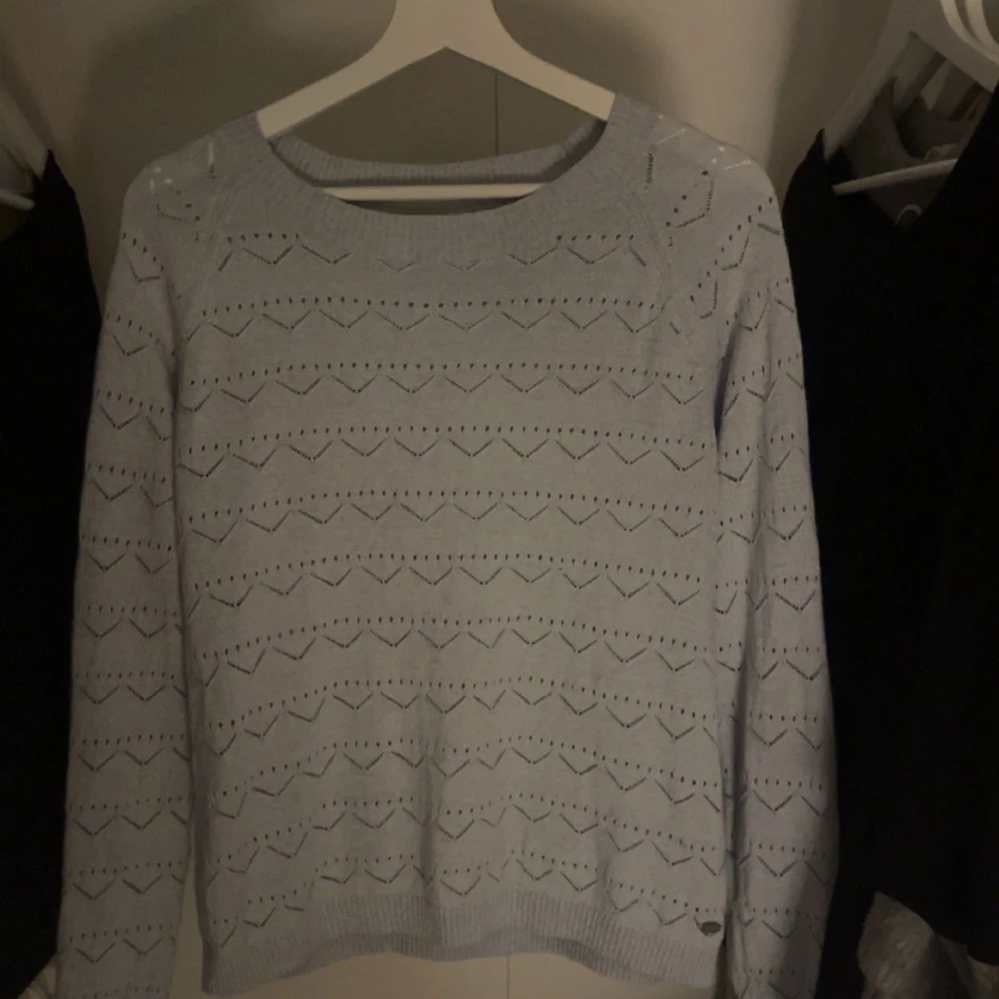 Blå långärmad tröja - 90