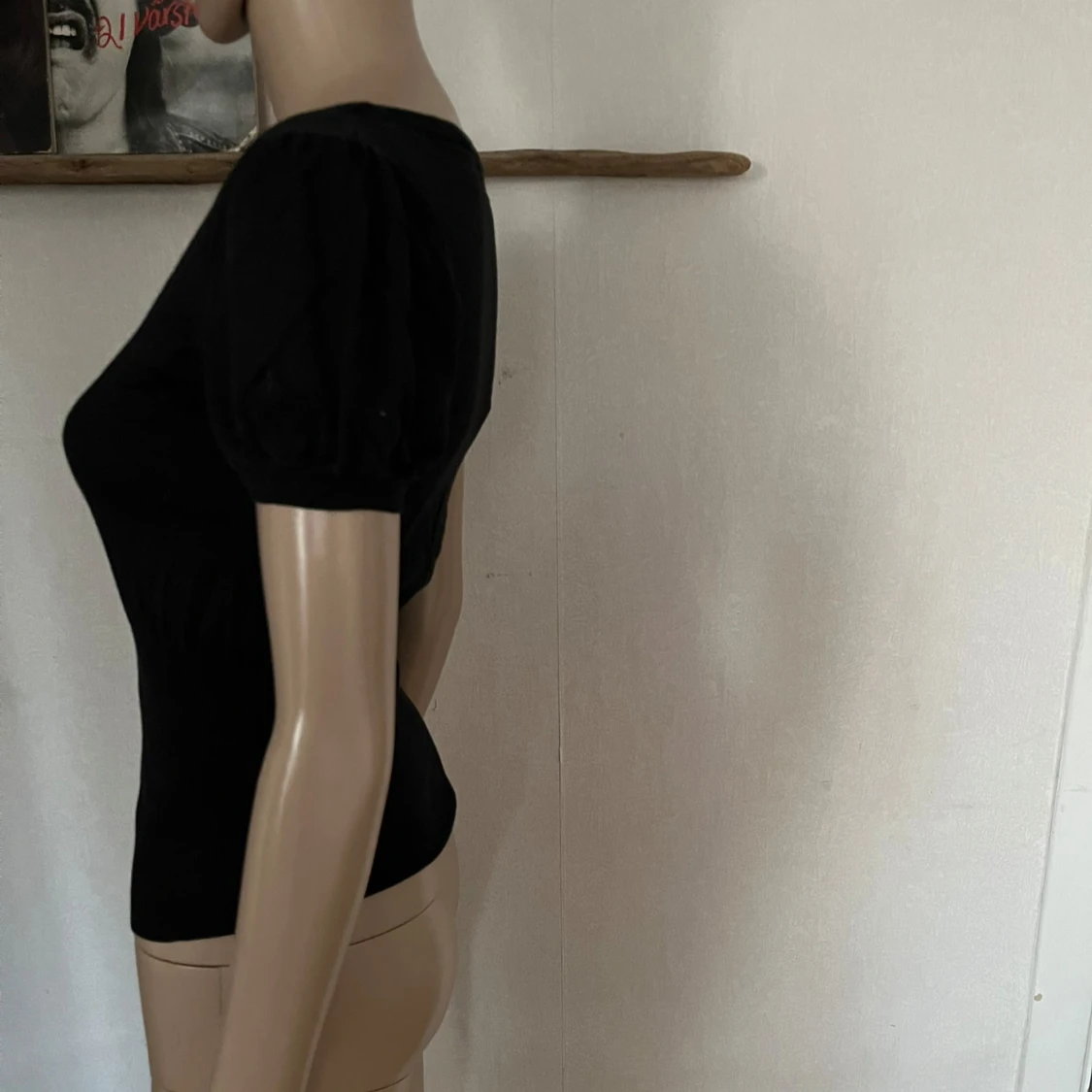 Stickad svart topp - 91